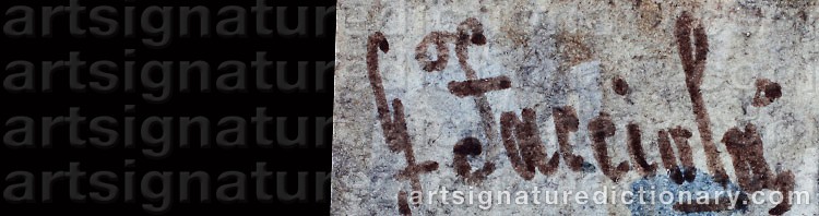 Authentic signature by Gaetano FACCIOLA on  artwork