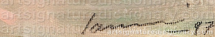 Authentic signature by Ilkka LAMMI on artwork