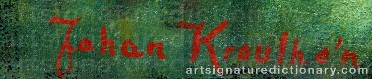 Forged signature of Johan KROUTHÉN