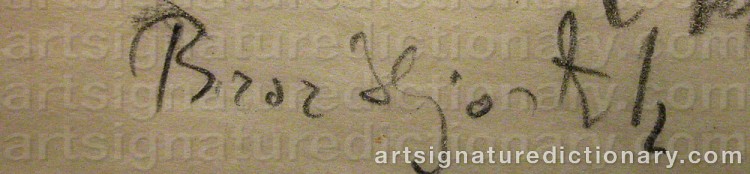Signature by Bror HJORTH