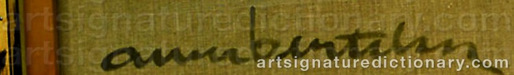 Authentic signature by Albert BERTELSEN on artwork