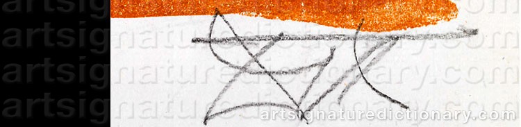 Authentic signature by Otto DIX on artwork