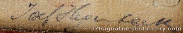 Authentic signature by Josef HEGENBARTH on  artwork