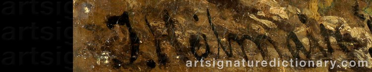 Authentic signature by Joseph HEILMAIR on  artwork