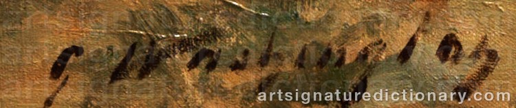 Authentic signature by Georges WASHINGTON on artwork