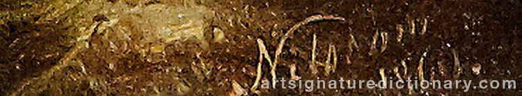 Authentic signature by NILSSON on  artwork