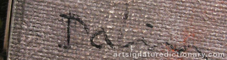 Authentic signature by Rolf DALIN on  artwork