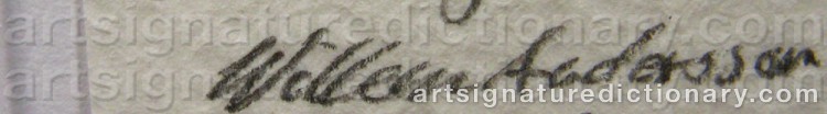 Authentic signature by Willem ANDERSSON on artwork