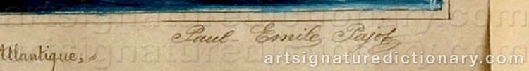 Authentic signature by Paul Emile PAJOL on  artwork