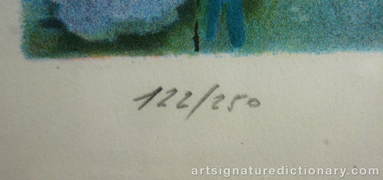 Close-up details showing Salvador DALI signature forgery characteristics