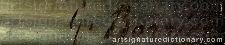 Authentic signature by Gustave BARRIER on  artwork