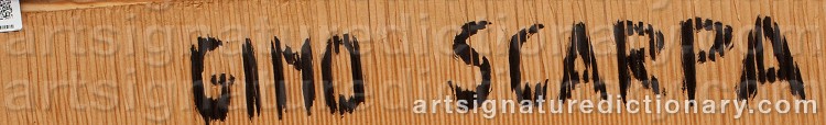 Authentic signature by Gino SCARPA on artwork