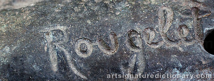 Authentic signature by Benedict Benoît ROUGELET on Sculpture artwork