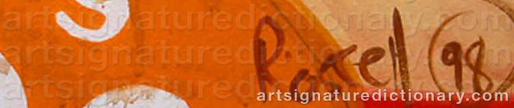 Authentic signature by Peter RÖSSELL on  artwork