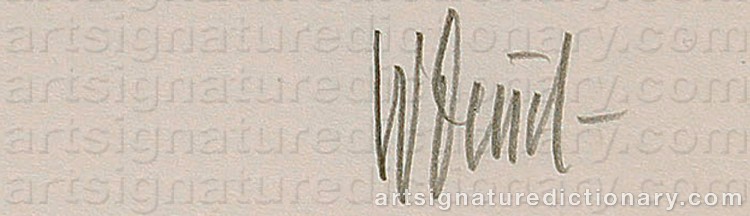 Authentic signature by Walter DEXEL on  artwork
