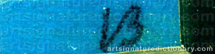 Authentic signature by Curt BURSTRÖM on Painting/Watercolour artwork
