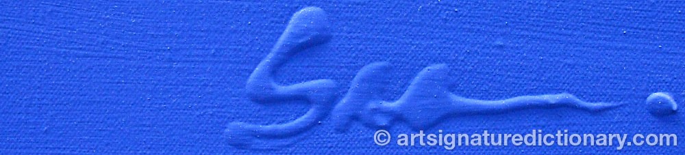 Authentic signature by Sven Erik EGNELL on artwork