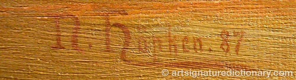 Authentic signature by N HÖPKEN on  artwork