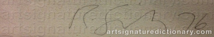 Authentic signature by Richard SMITH on artwork