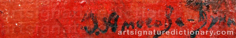 Authentic signature by Olga Fedorovna AMOSOVA-BUNAK on  artwork