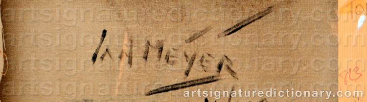 Authentic signature by Jan MEIJER on Painting/Watercolour artwork
