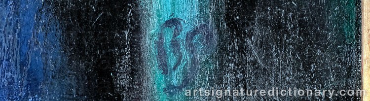 Authentic signature by Börje SÅNDBERG on  artwork