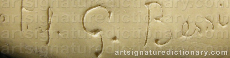 Authentic signature by Giuseppe BESSI on  artwork