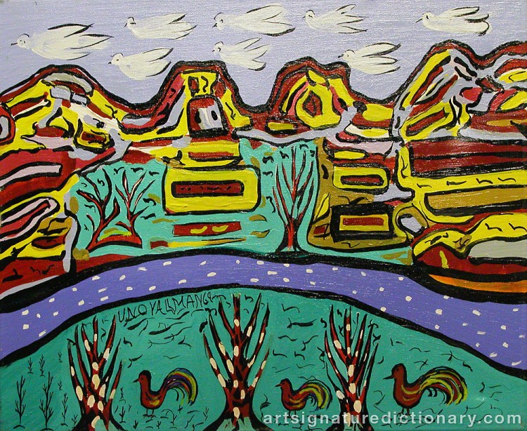 Close-up details showing Uno VALLMAN signature forgery characteristics