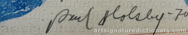 Signature by Paul HOLSBY