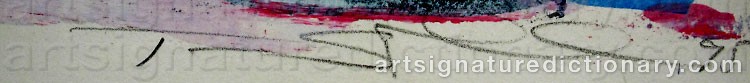 Signature by Ture SJÖLANDER