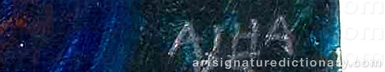 Authentic signature by Martti AIHA on artwork