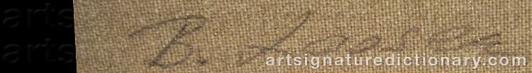 Authentic signature by Birgit LOOSEN on artwork