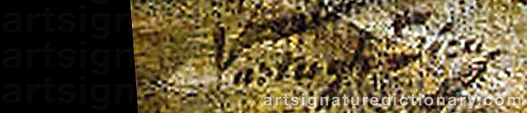 Authentic signature by Géza VASTAGH on artwork
