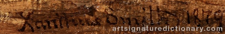 Authentic signature by Xanthus Russell SMITH on Painting/Watercolour artwork