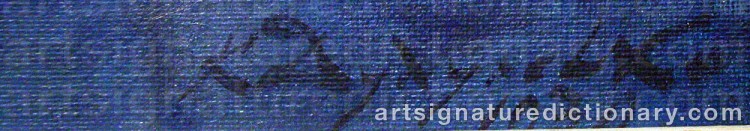 Authentic signature by Konstantin Vikentievich DYDYSCHKO on artwork