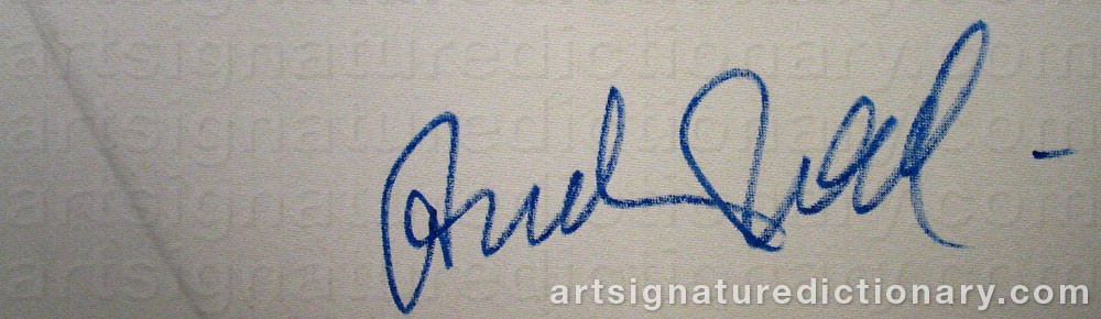 Authentic signature by Anders UDD on artwork