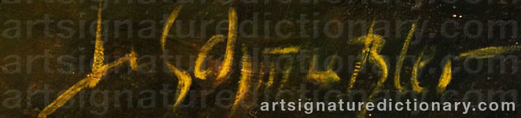 Authentic signature by Leopold SCHMUTZLER on artwork