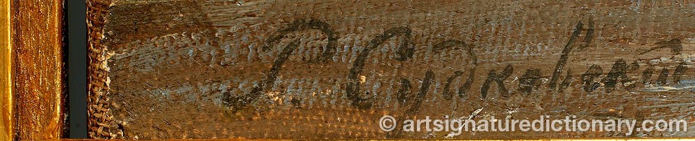 Authentic signature by Rufin Gavrilovich SUDKOVSKY on  artwork