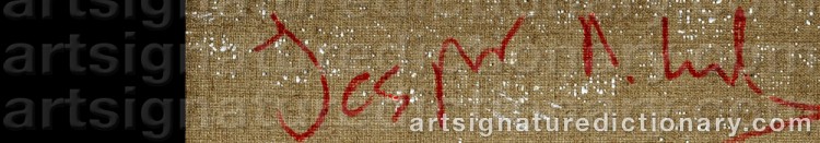 Authentic signature by Jesper D. LUND on  artwork