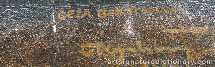 Authentic signature by Géza FARAGO on  artwork