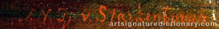 Authentic signature by Jacobus Nicolas TJARDA VAN STARCKENBORGH on  artwork