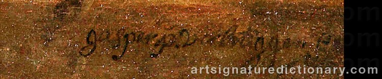 Authentic signature by Gaspar Peeter The Elder VERBRUGGEN on Painting/Watercolour artwork