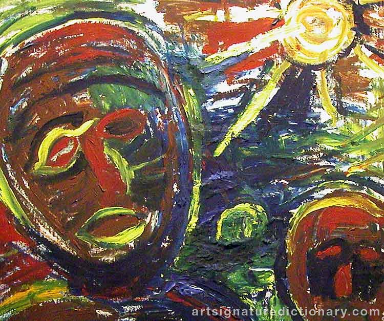 Close-up details showing Erland CULLBERG signature forgery characteristics