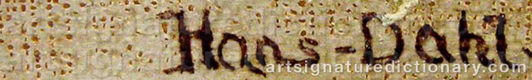 Signature by Hans DAHL