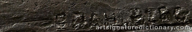 Authentic signature by Elsie DAHLBERG-SUNDBERG on artwork