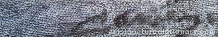 Authentic signature by Alvar CAWÉN on  artwork