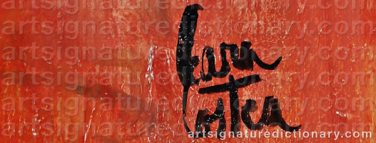 Authentic signature by Philippe CARA COSTEA on artwork