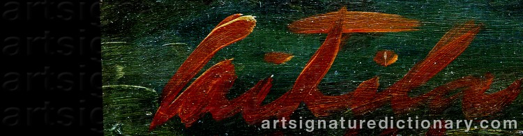 Authentic signature by Atte LAITILA on Painting/Watercolour artwork