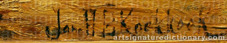 Authentic signature by Johannes Hermanus Barend KOEKKOEK on  artwork