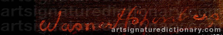Authentic signature by Josef WAGNER-HÖHENBERG on artwork
